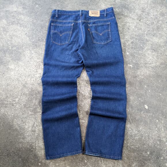 Vintage Levi's 517 Bootcut Jeans Mens 38x32 Blue Pants Orange Tab Dark USA 90s - Picture 3 of 8
